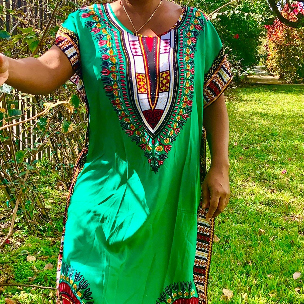 Long Dashiki Caftan | African Print | Bohemian - Picture 5 of 5